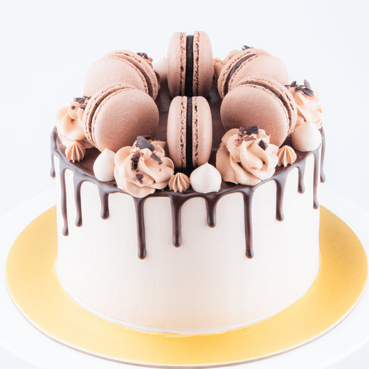 Chocolate Truffle Cake Upsize (Including  6 pcs macarons) |U.P $80.00