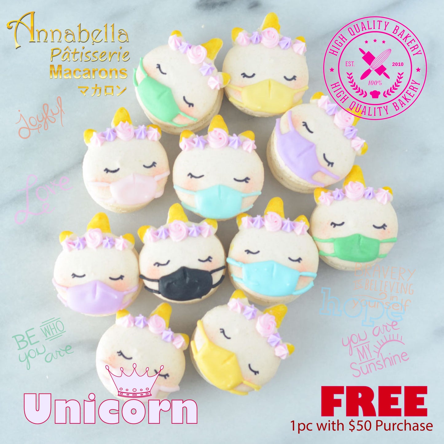4pcs Unicorn Macaron Gift Box |  $13.80