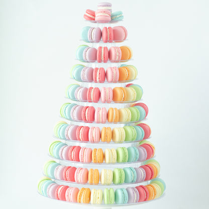 10-Tier Grand Macaron Tower  | Includes Free Tower | Grand Luxury Display of Macarons