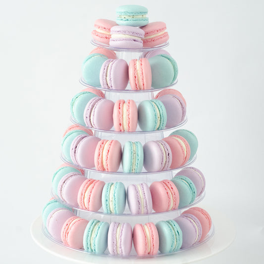 6 Tier Tower (80 pcs Macaron) | Includes Free Tower | Simple Self-Assemble | Free Delivery | (U.P $180)