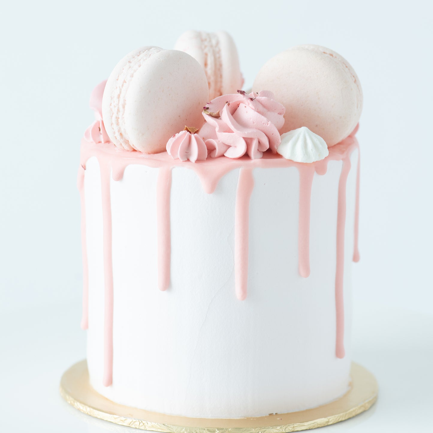 Lychee Rose Cake Petite   | Including 3 pcs Macarons | (U.P $60.00)