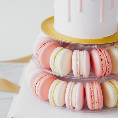 🔥8.8 SALE🔥| Macaron Cake Tower - Lychee Rose Petite Cake with 40 pcs macarons | NOW FOR ONLY $120.00 (U.P $158.00)
