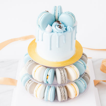 🔥8.8 SALE🔥| Macaron Cake Tower - Cookie & Cream Cake with 40 pcs macarons | NOW FOR ONLY $120.00 (U.P $158.00)