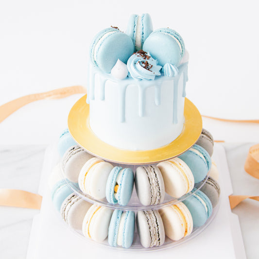 🔥8.8 SALE🔥| Macaron Cake Tower - Cookie & Cream Cake with 40 pcs macarons | NOW FOR ONLY $120.00 (U.P $158.00)