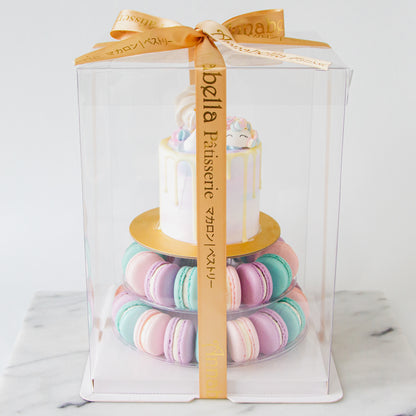 Macaron Cake Tower - Unicorn Cake with 40 pcs macarons - $128 Nett