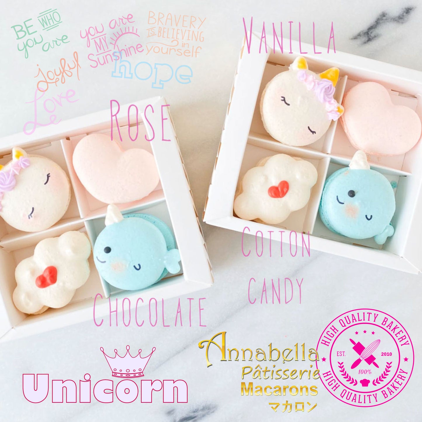 4pcs Unicorn Macaron Gift Box |  $13.80