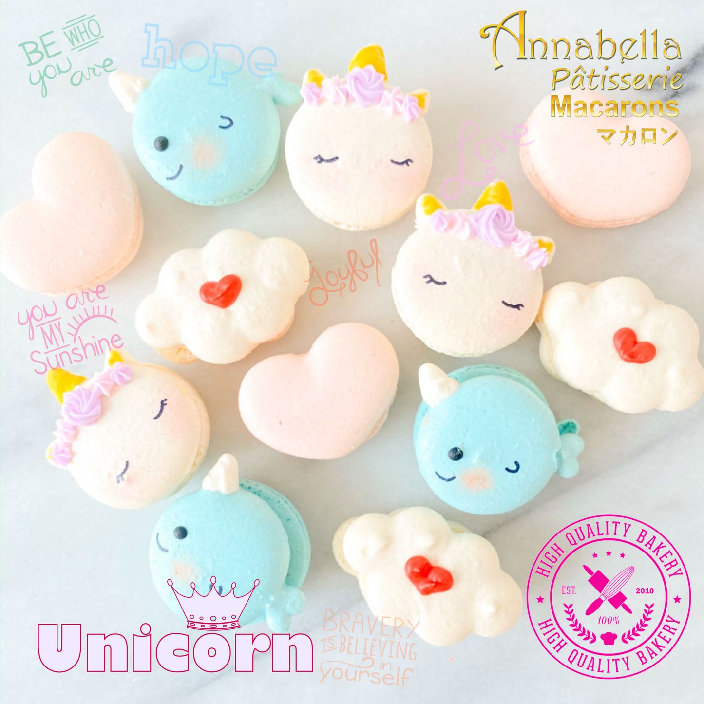 4pcs Unicorn Macaron Gift Box |  $13.80
