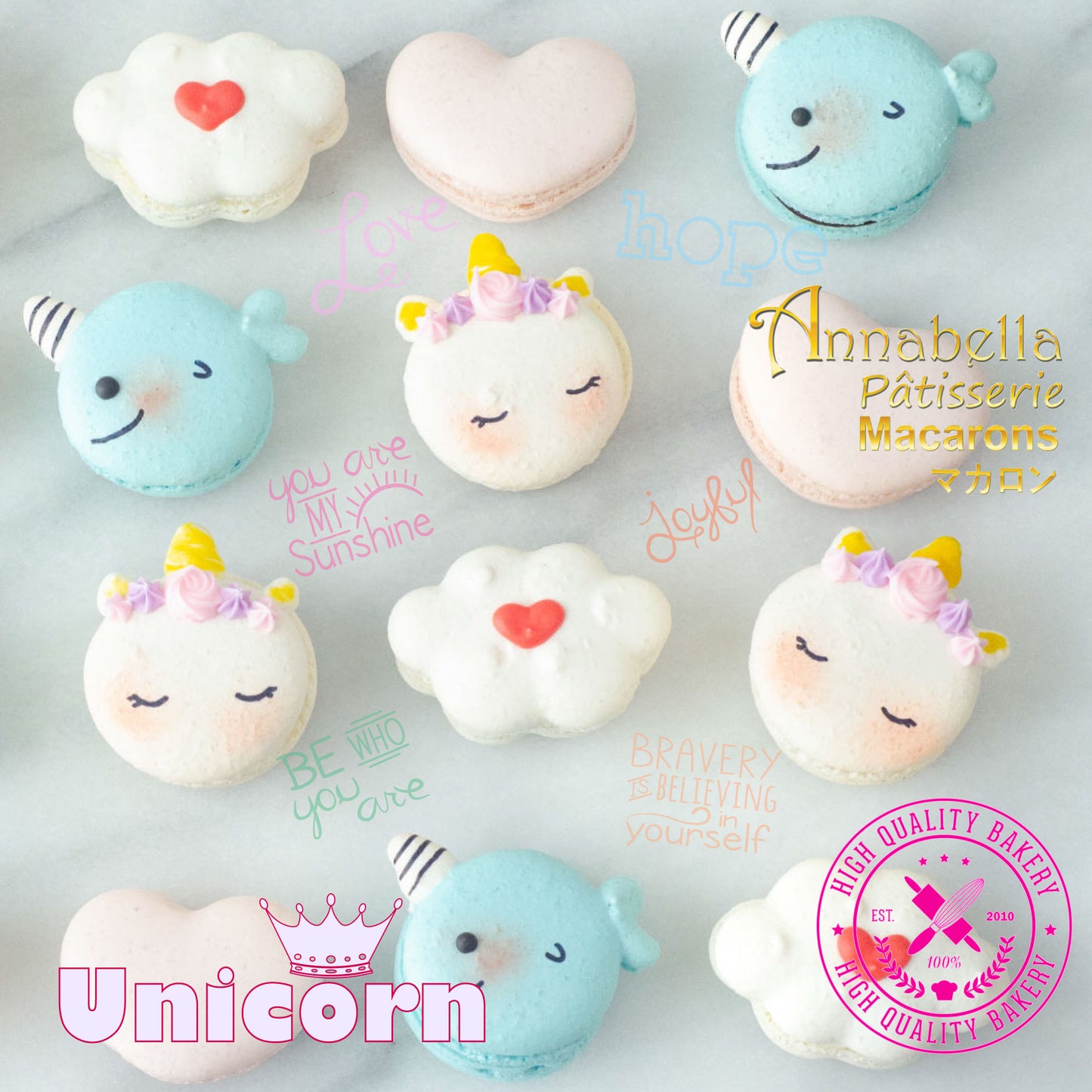 4pcs Unicorn Macaron Gift Box |  $13.80