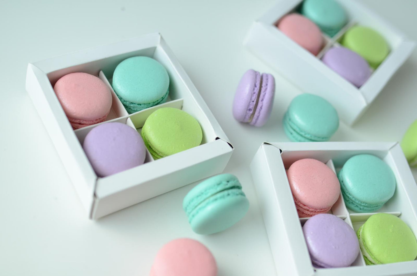 4pcs Macarons Door Gift x 10 Sets | Choose 4 Classic Flavors